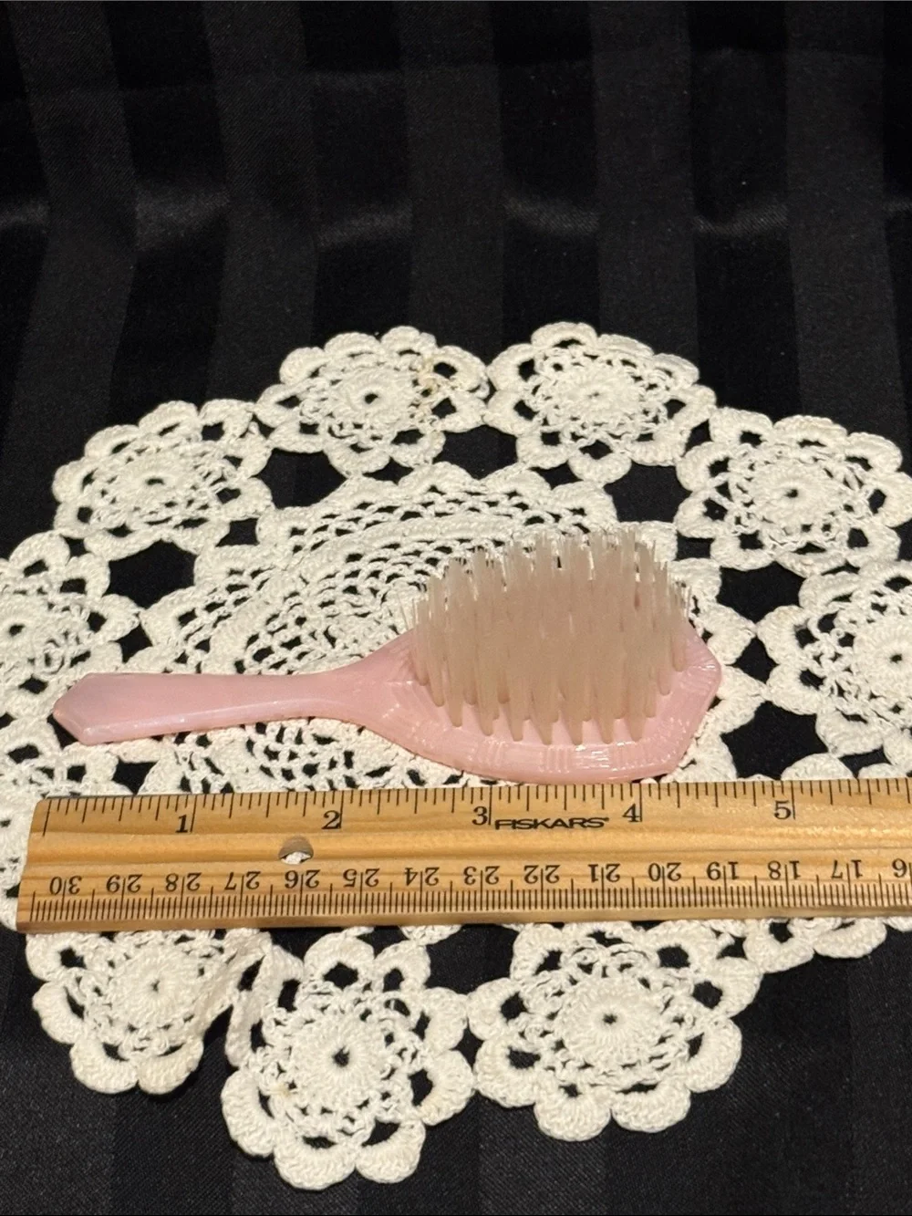 Infant comb & brush set -Heart-Shaped Pink Plastic Case